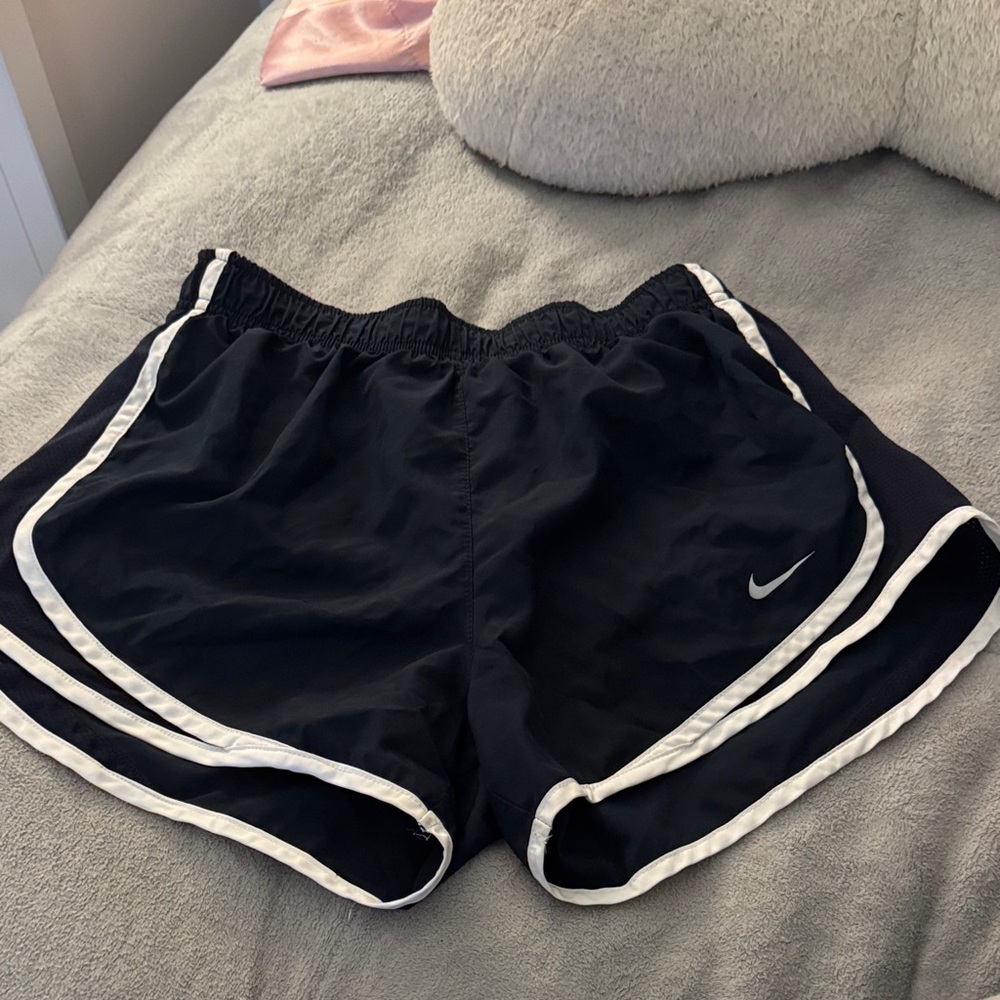 Nike Women's Navy and White Athletic Shorts